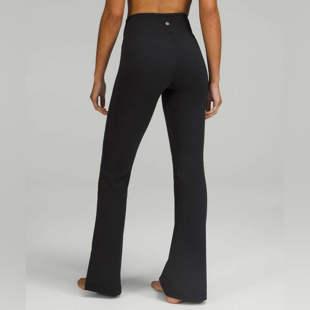 Lululemon Black Groove Super-High-Rise Split-Hem Flare Pants Wide Leg